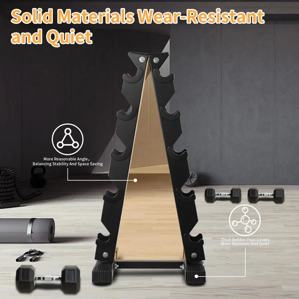 5-Tiers Dumbbell Rack Home Sports Fitness Equipment Storage Holder Weight Support Dumbbell Floor Bracket Gym Space Saver Shelf