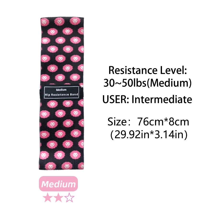 Fabric Resistance Hip & Booty Bands – Elastic Glute, Thigh, and Squat Workout Loops for Home Fitness, Yoga & Gym Training
