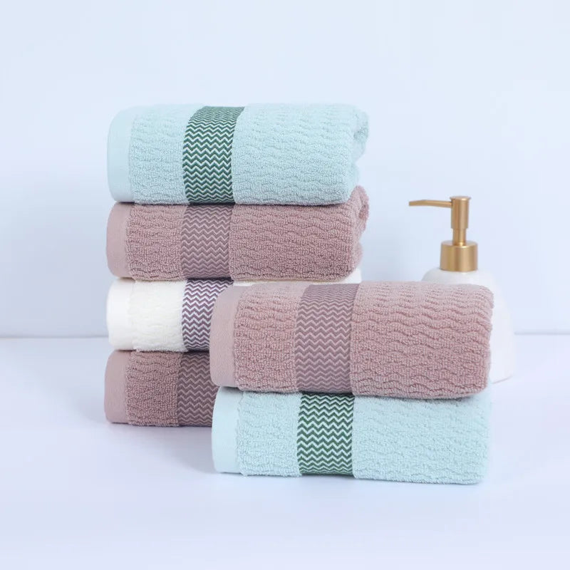 2-Pack Thickened Absorbent Towels – Pure Cotton, Soft, Quick-Dry Face Towels