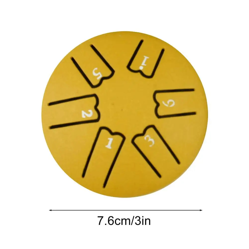 Steel Drum For Kids 6-Note 3-Inch A-Key Tank Drum For Meditation Handpan Drum Percussion Instrument Includes Mallets & Music