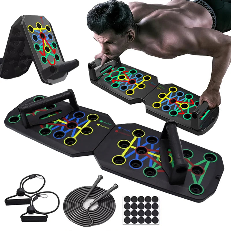 Portable Multifunctional Push-Up Board Set – Foldable Fitness Equipment for Chest, Arms, Back & Core Training