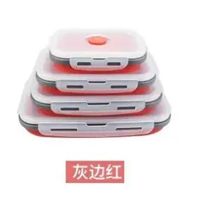 4pcs Collapsible Food Storage Containers – Airtight, Freezer & Microwave Safe for Leftovers and Fresh Fruit