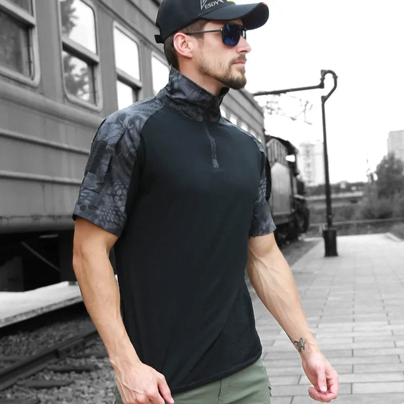 Camouflage Military Tactical Shirt Men's Quick Drying Outdoor Hunting Army Tee