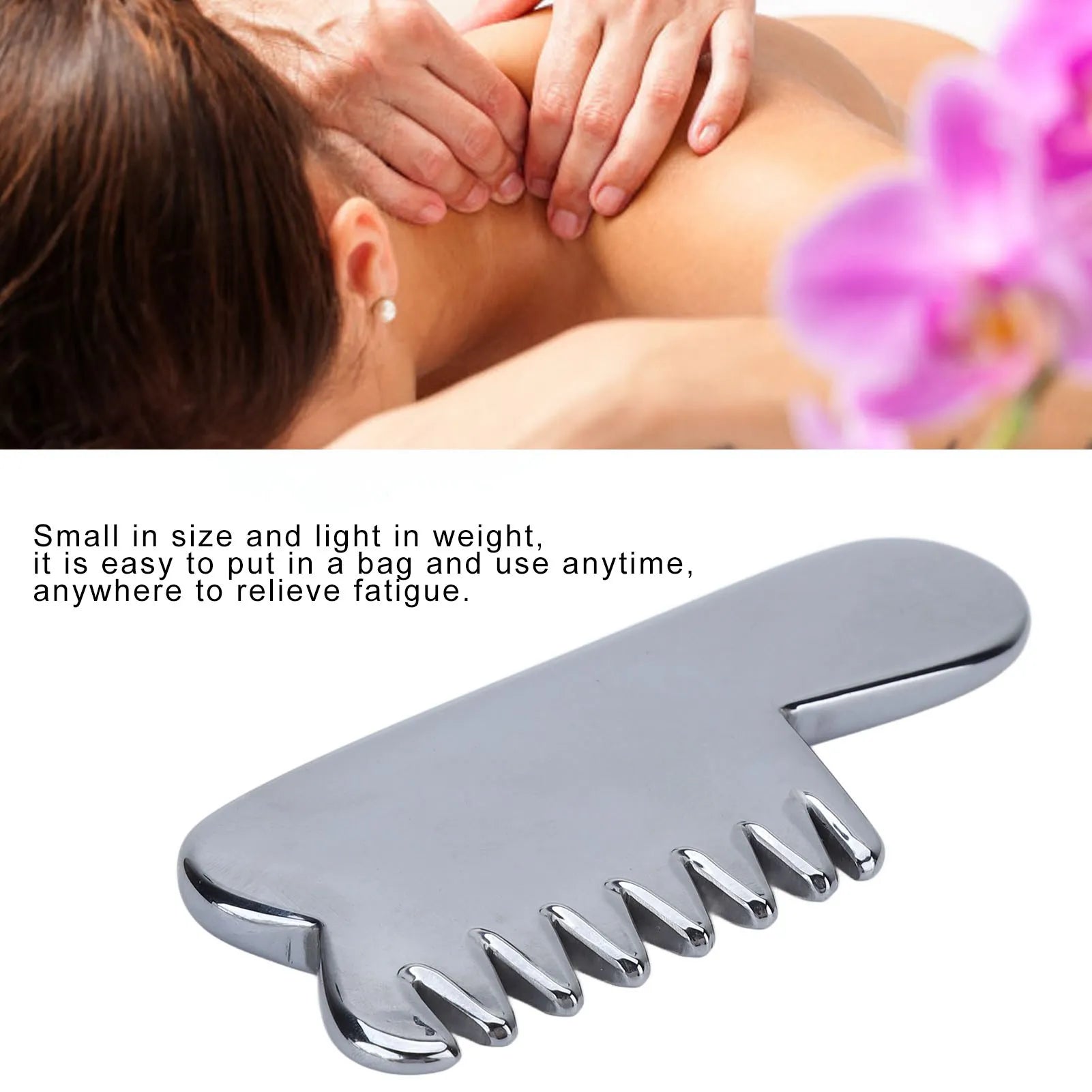 Comb Natural Terahertz Massage Lightweight Portable Shaving V Face Beauty Comb V Face Grooming Comb Terahertz Comb
