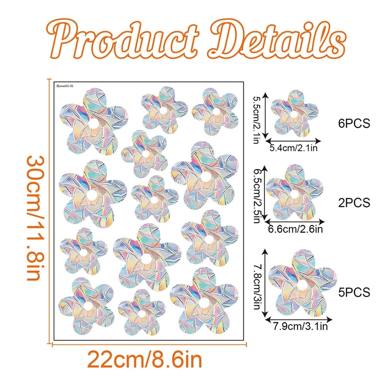 Rainbow Suncatcher Window Stickers – PVC Cat & Butterfly Prism Glass Decals for Kids' Bedroom Decoration