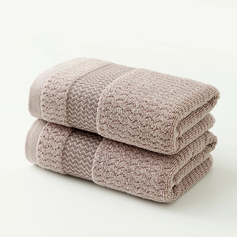 2-Pack Thickened Absorbent Towels – Pure Cotton, Soft, Quick-Dry Face Towels