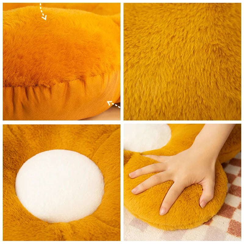 Flower-Shaped Soft Cushion – Circular Cloth Pillow for Office, Classroom, Chair, Couch, and Bedroom Floor (Thick Winter Comfort)