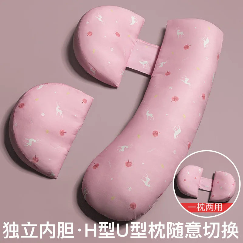U-Shaped Soft Pregnancy Pillow – Full Lumbar and Side Sleep Support for Expecting Mothers