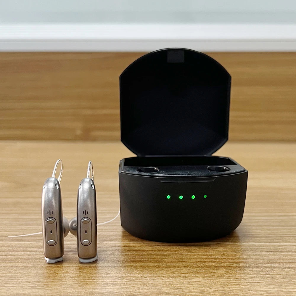 Self-Fitting OTC Hearing Aids deafness Bluetooth Hearing Aid with Invisible Fit Noise Support  Mild to Moderate Hearing Loss