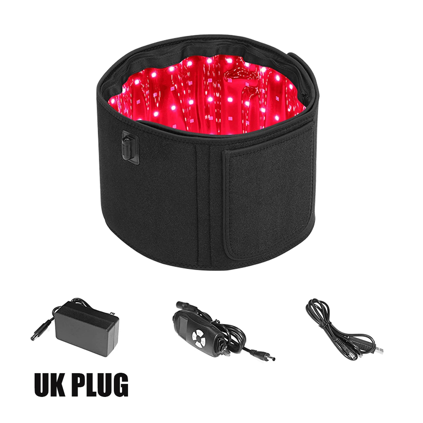 Red & Infrared Light Therapy Belt – 850nm & 660nm LED Slimming Waist Wrap & Heat Pad for Fat Burning & Full Body Care